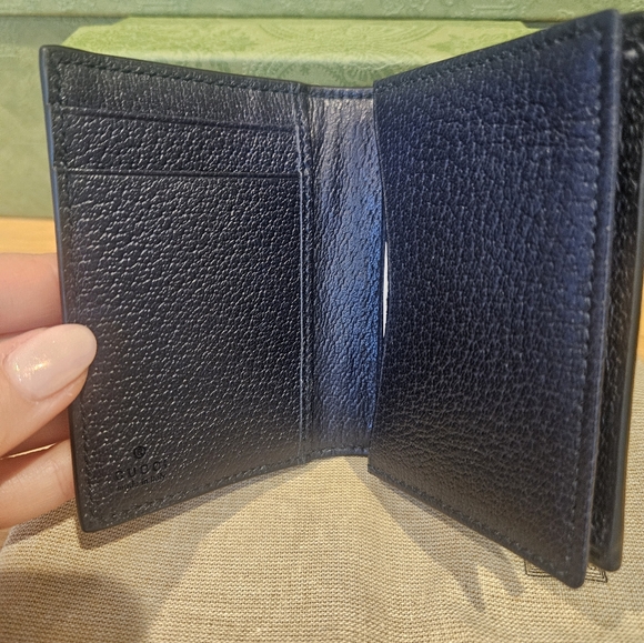 Gucci Ophidia GG Coated Canvas Card Case Wallet Black - Picture 7 of 9